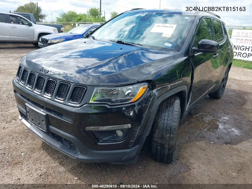 2019 Jeep Compass Altitude Fwd VIN: 3C4NJCBB2KT815163 Lot: 40290610