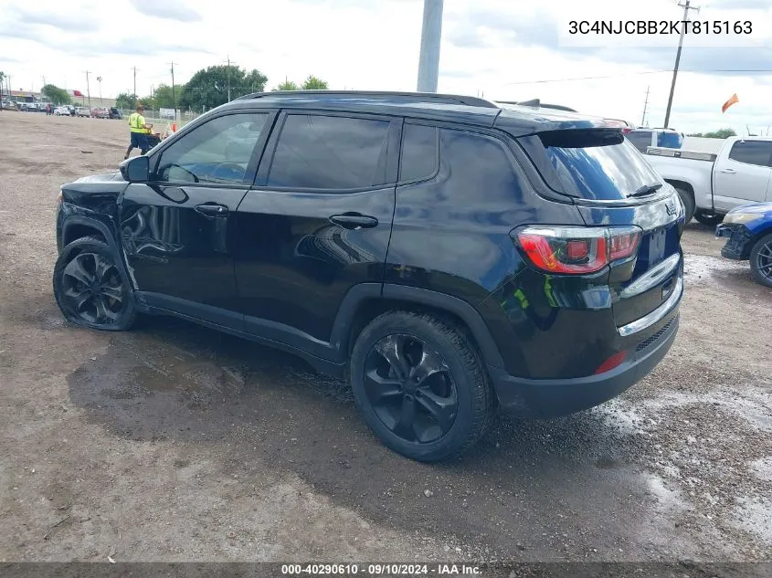 2019 Jeep Compass Altitude Fwd VIN: 3C4NJCBB2KT815163 Lot: 40290610