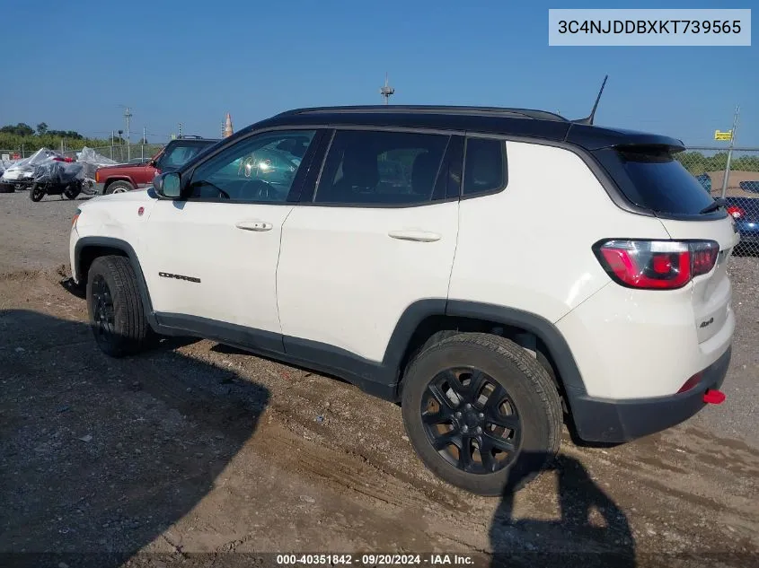 2019 Jeep Compass Trailhawk 4X4 VIN: 3C4NJDDBXKT739565 Lot: 40351842