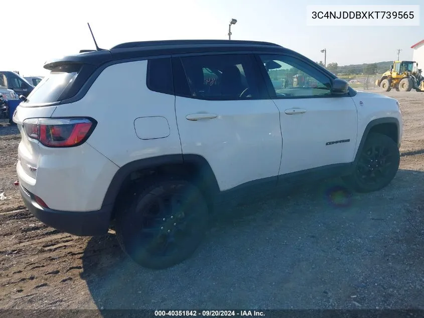 2019 Jeep Compass Trailhawk 4X4 VIN: 3C4NJDDBXKT739565 Lot: 40351842