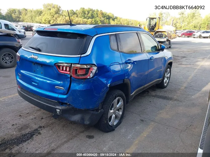 3C4NJDBB8KT664092 2019 Jeep Compass Latitude