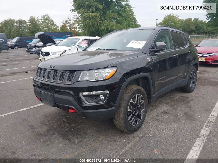 2019 Jeep Compass Trailhawk VIN: 3C4NJDDB9KT799420 Lot: 40375572