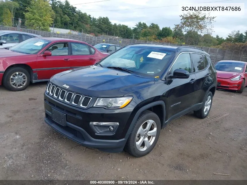 2019 Jeep Compass Latitude 4X4 VIN: 3C4NJDBBXKT847686 Lot: 40380900