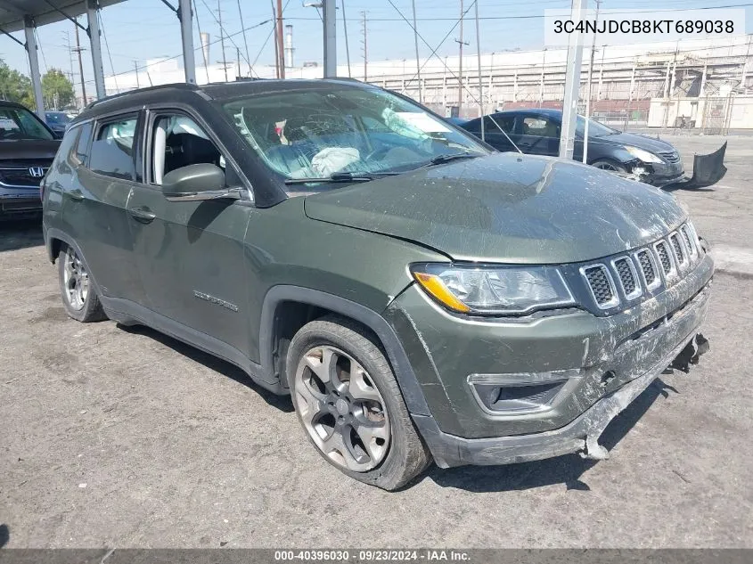 2019 Jeep Compass Limited VIN: 3C4NJDCB8KT689038 Lot: 40396030