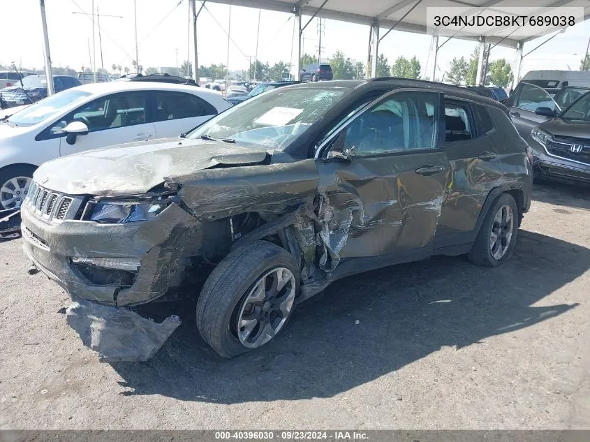 2019 Jeep Compass Limited VIN: 3C4NJDCB8KT689038 Lot: 40396030