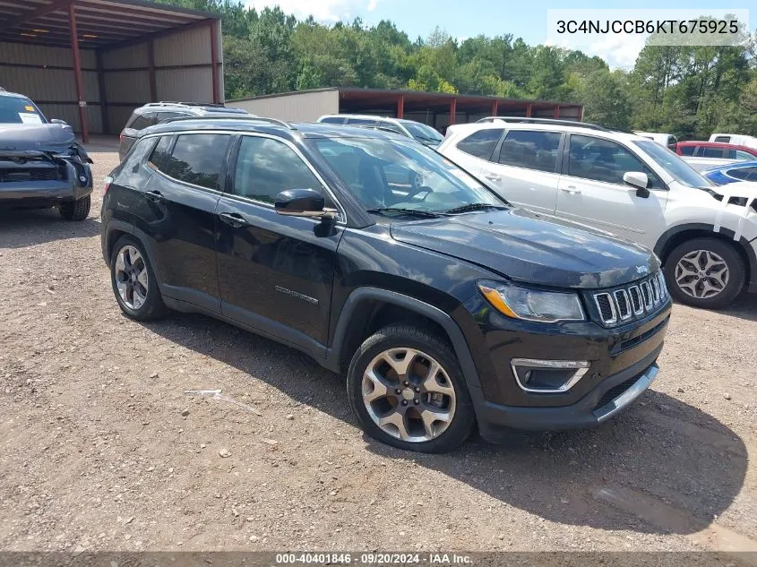 2019 Jeep Compass Limited Fwd VIN: 3C4NJCCB6KT675925 Lot: 40401846