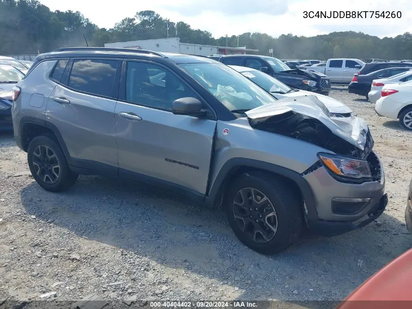 2019 Jeep Compass Trailhawk 4X4 VIN: 3C4NJDDB8KT754260 Lot: 40404402