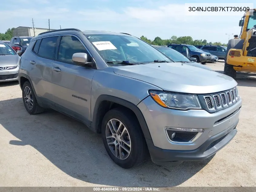 2019 Jeep Compass Sun And Wheel Fwd VIN: 3C4NJCBB7KT730609 Lot: 40408456