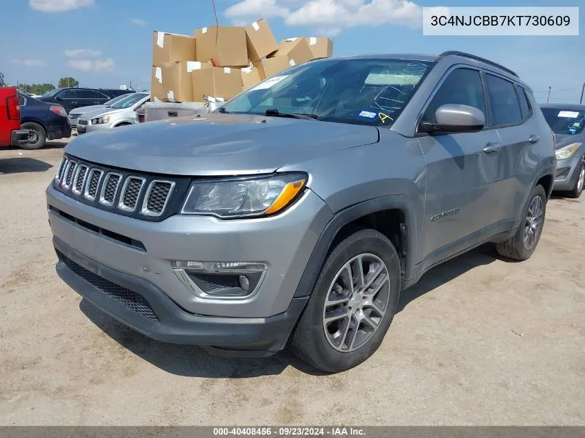 2019 Jeep Compass Sun And Wheel Fwd VIN: 3C4NJCBB7KT730609 Lot: 40408456