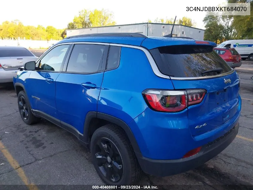 2019 Jeep Compass Latitude 4X4 VIN: 3C4NJDBBXKT684070 Lot: 40408801