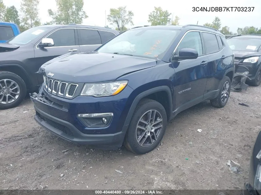 2019 Jeep Compass Latitude VIN: 3C4NJDBB7KT703237 Lot: 40440480