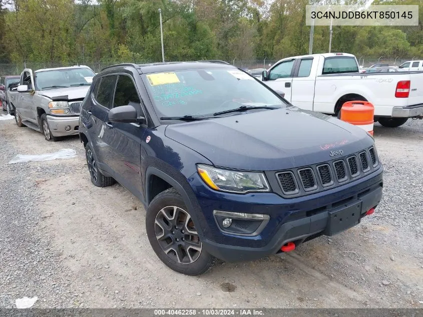 2019 Jeep Compass Trailhawk 4X4 VIN: 3C4NJDDB6KT850145 Lot: 40462258