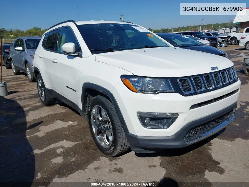 2019 Jeep Compass Limited Fwd VIN: 3C4NJCCB5KT679903 Lot: 40472018