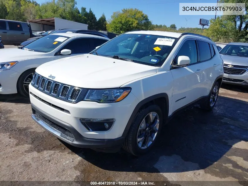 2019 Jeep Compass Limited Fwd VIN: 3C4NJCCB5KT679903 Lot: 40472018