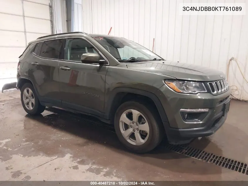 2019 Jeep Compass Latitude 4X4 VIN: 3C4NJDBB0KT761089 Lot: 40487218