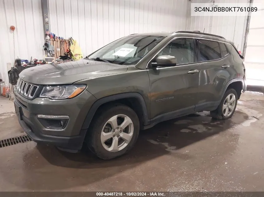 2019 Jeep Compass Latitude 4X4 VIN: 3C4NJDBB0KT761089 Lot: 40487218