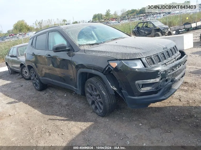 2019 Jeep Compass High Altitude 4X4 VIN: 3C4NJDCB9KT843403 Lot: 40496836