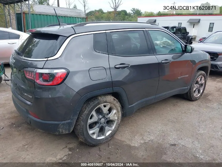 3C4NJDCB1KT620871 2019 Jeep Compass Limited 4X4