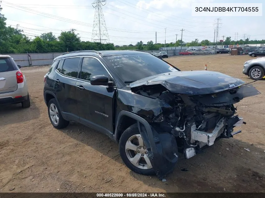 2019 Jeep Compass Latitude 4X4 VIN: 3C4NJDBB4KT704555 Lot: 40522600