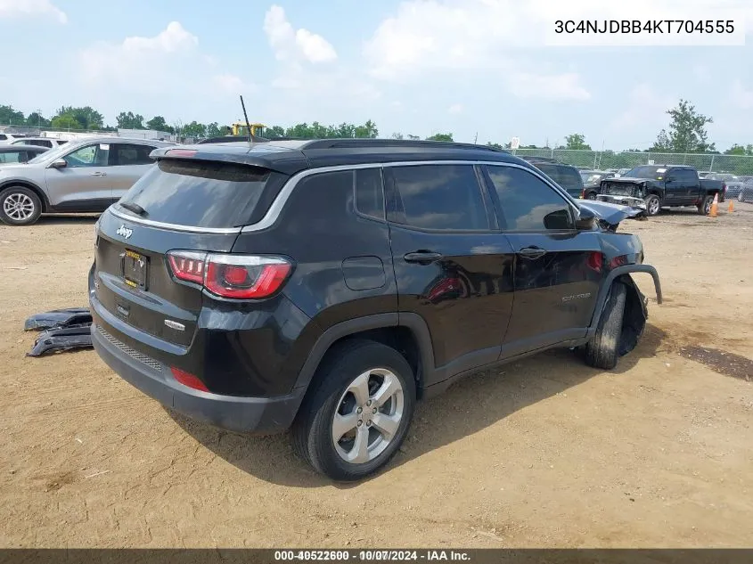 2019 Jeep Compass Latitude 4X4 VIN: 3C4NJDBB4KT704555 Lot: 40522600