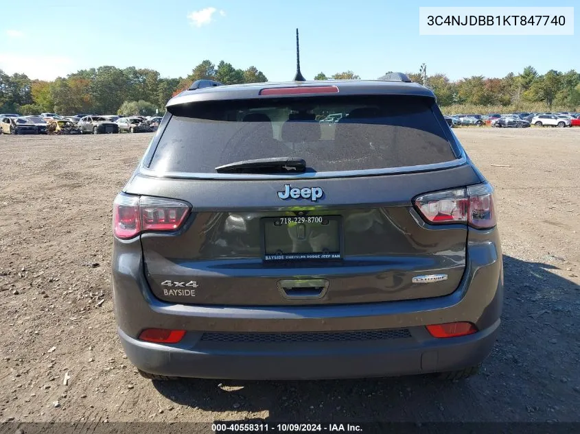 2019 Jeep Compass Latitude 4X4 VIN: 3C4NJDBB1KT847740 Lot: 40558311