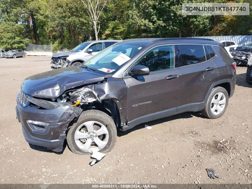 2019 Jeep Compass Latitude 4X4 VIN: 3C4NJDBB1KT847740 Lot: 40558311