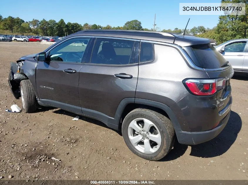 2019 Jeep Compass Latitude 4X4 VIN: 3C4NJDBB1KT847740 Lot: 40558311