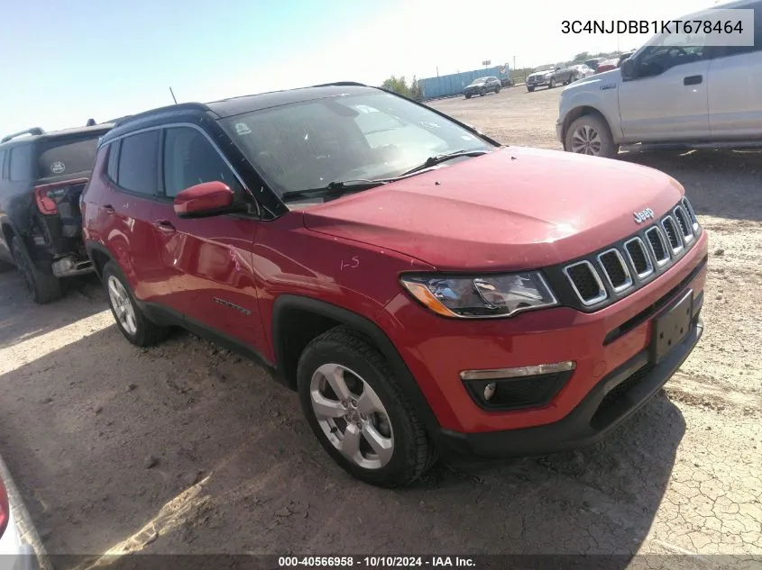 2019 Jeep Compass Latitude 4X4 VIN: 3C4NJDBB1KT678464 Lot: 40566958