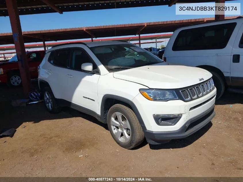 2019 Jeep Compass Latitude 4X4 VIN: 3C4NJDBB3KT829174 Lot: 40577243