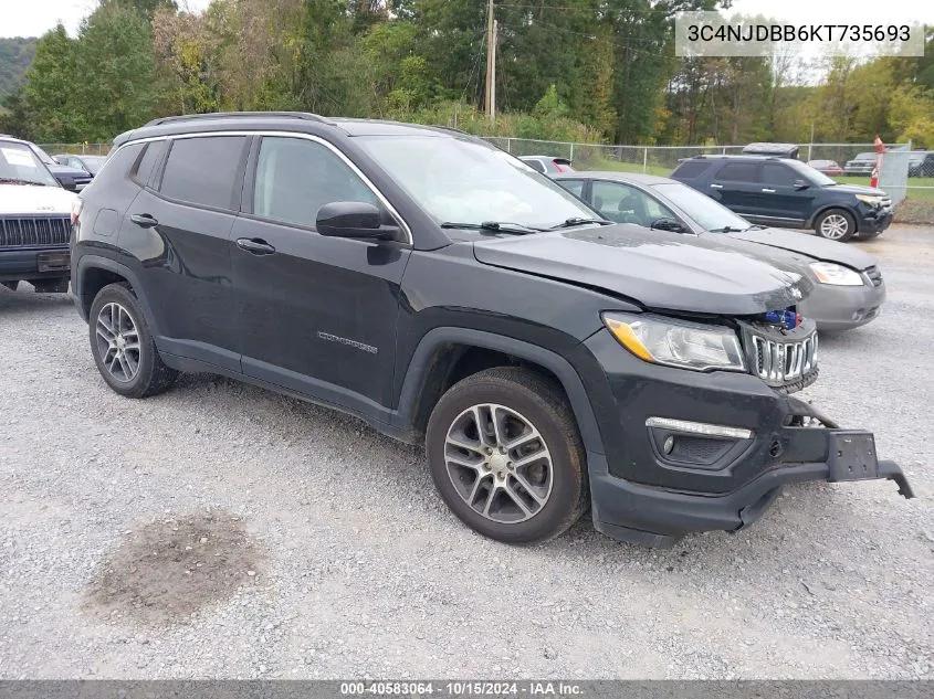 2019 Jeep Compass Latitude 4X4 VIN: 3C4NJDBB6KT735693 Lot: 40583064