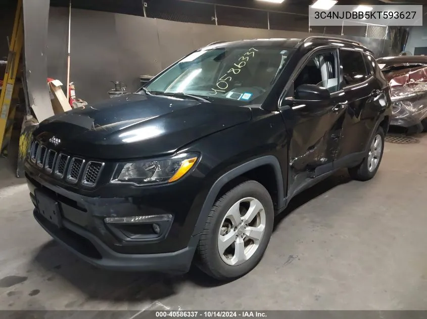 2019 Jeep Compass Latitude 4X4 VIN: 3C4NJDBB5KT593627 Lot: 40586337