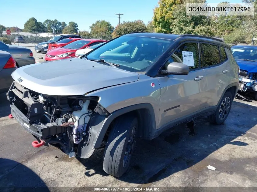 2019 Jeep Compass Trailhawk 4X4 VIN: 3C4NJDDB8KT617996 Lot: 40657977