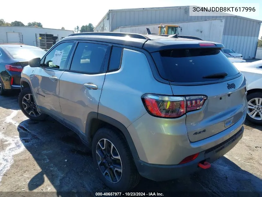 2019 Jeep Compass Trailhawk 4X4 VIN: 3C4NJDDB8KT617996 Lot: 40657977