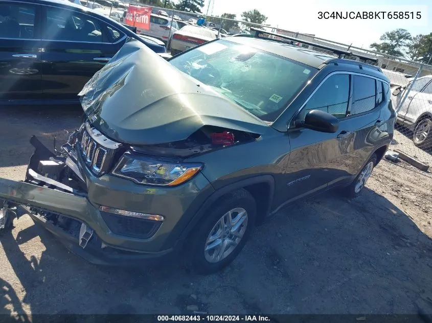 2019 Jeep Compass Sport Fwd VIN: 3C4NJCAB8KT658515 Lot: 40682443