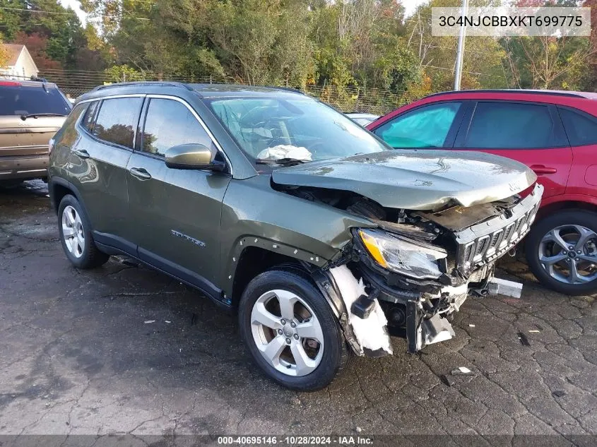 2019 Jeep Compass Latitude Fwd VIN: 3C4NJCBBXKT699775 Lot: 40695146