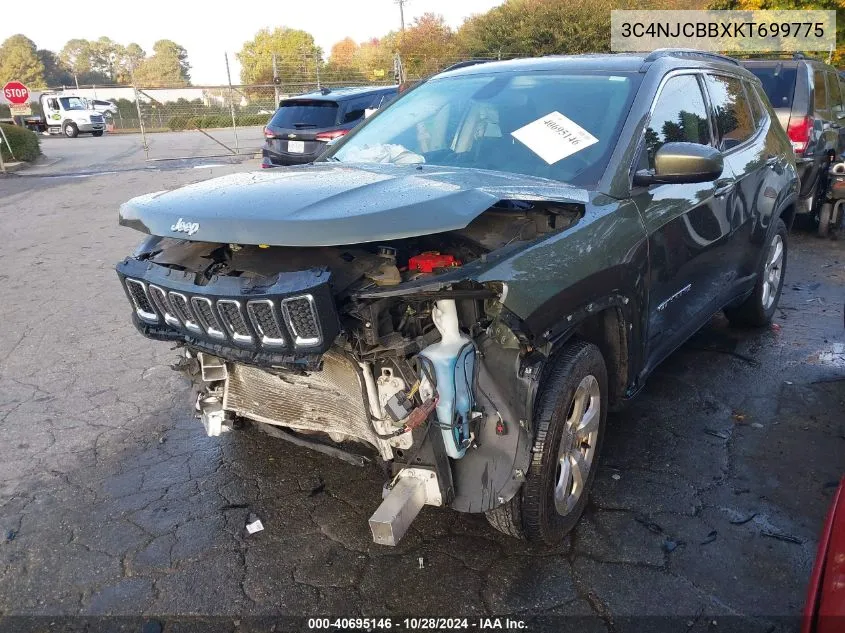 2019 Jeep Compass Latitude Fwd VIN: 3C4NJCBBXKT699775 Lot: 40695146