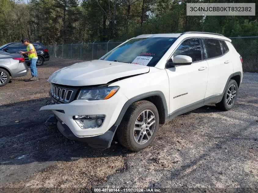 2019 Jeep Compass Sun And Wheel Fwd VIN: 3C4NJCBB0KT832382 Lot: 40798144