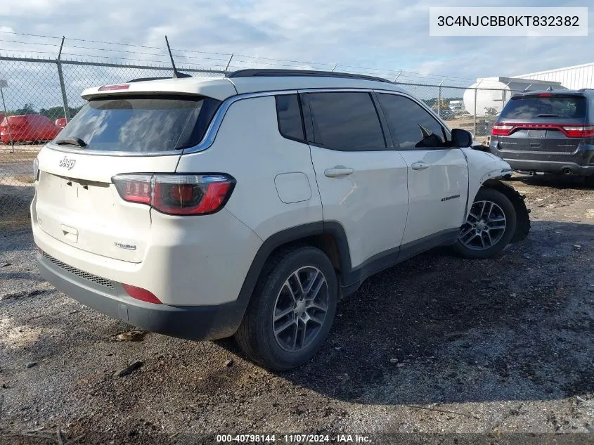 2019 Jeep Compass Sun And Wheel Fwd VIN: 3C4NJCBB0KT832382 Lot: 40798144