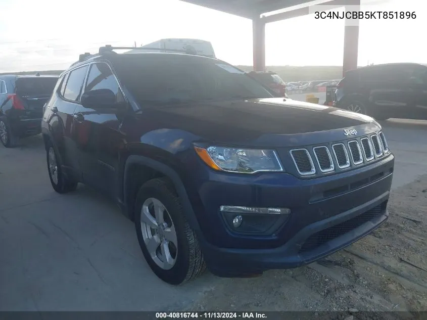 2019 Jeep Compass Latitude Fwd VIN: 3C4NJCBB5KT851896 Lot: 40816744