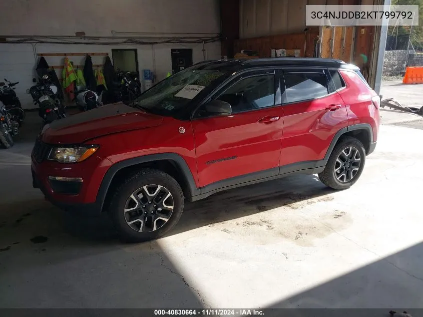 2019 Jeep Compass Trailhawk 4X4 VIN: 3C4NJDDB2KT799792 Lot: 40830664