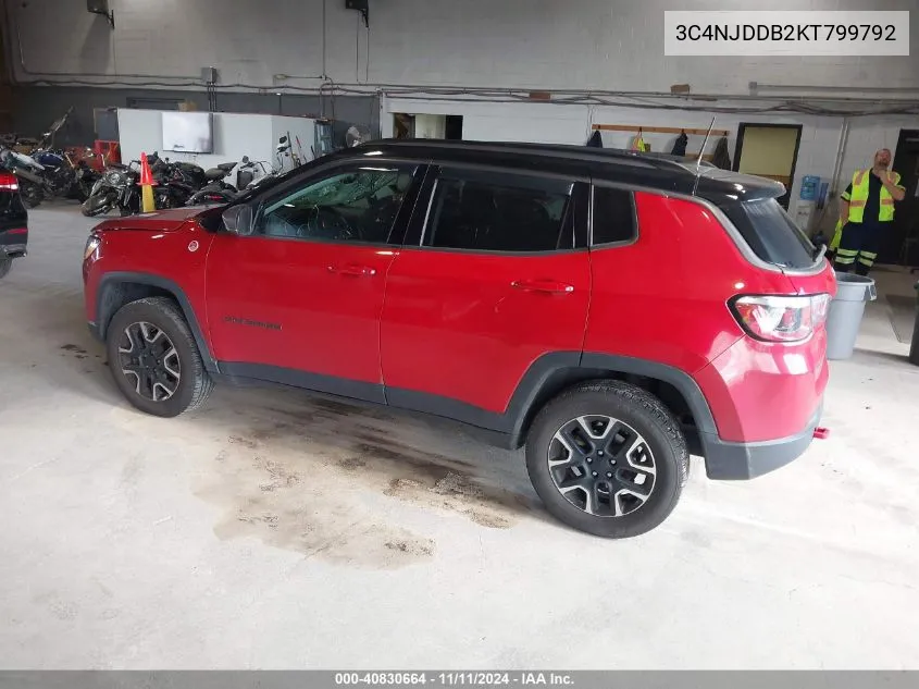 2019 Jeep Compass Trailhawk 4X4 VIN: 3C4NJDDB2KT799792 Lot: 40830664