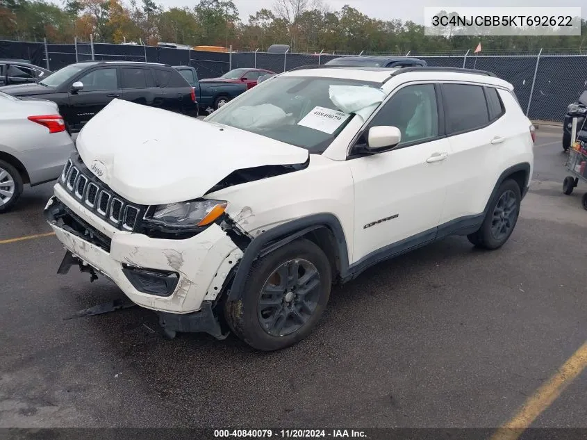 2019 Jeep Compass Sun And Wheel Fwd VIN: 3C4NJCBB5KT692622 Lot: 40840079