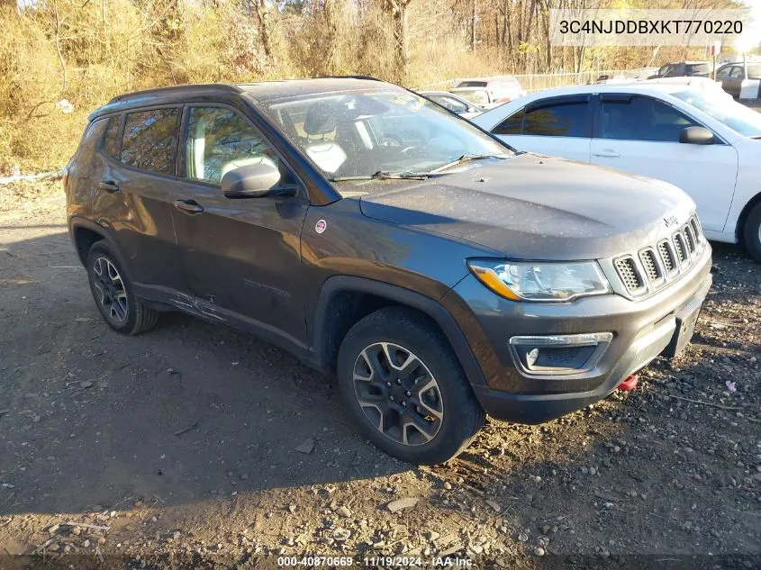 2019 Jeep Compass Trailhawk 4X4 VIN: 3C4NJDDBXKT770220 Lot: 40870669