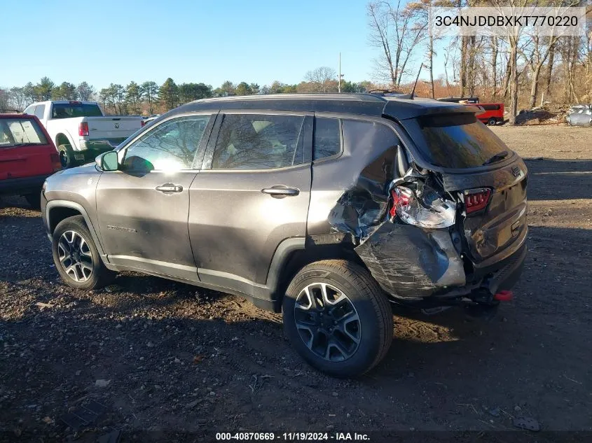 2019 Jeep Compass Trailhawk 4X4 VIN: 3C4NJDDBXKT770220 Lot: 40870669