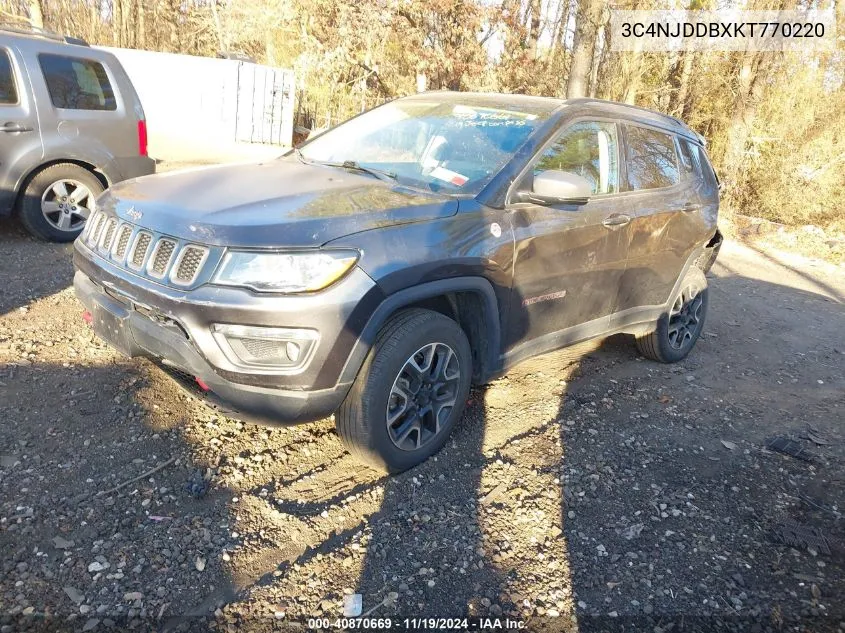 2019 Jeep Compass Trailhawk 4X4 VIN: 3C4NJDDBXKT770220 Lot: 40870669