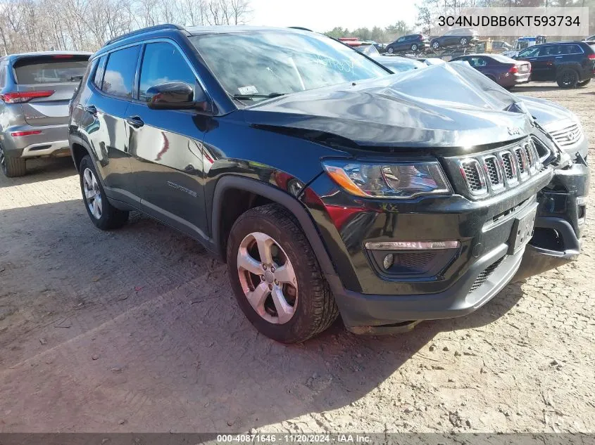 2019 Jeep Compass Latitude 4X4 VIN: 3C4NJDBB6KT593734 Lot: 40871646