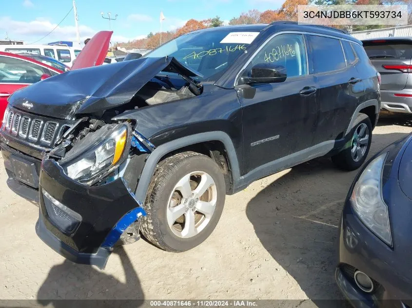 2019 Jeep Compass Latitude 4X4 VIN: 3C4NJDBB6KT593734 Lot: 40871646