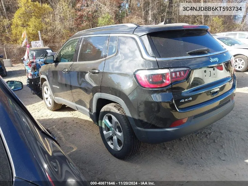 2019 Jeep Compass Latitude 4X4 VIN: 3C4NJDBB6KT593734 Lot: 40871646