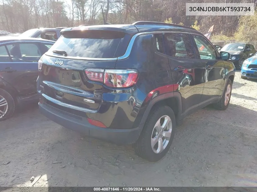 2019 Jeep Compass Latitude 4X4 VIN: 3C4NJDBB6KT593734 Lot: 40871646