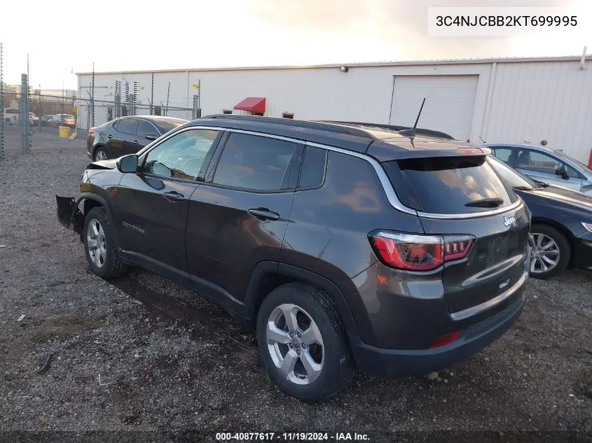 2019 Jeep Compass Latitude Fwd VIN: 3C4NJCBB2KT699995 Lot: 40877617